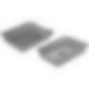 Лоток с сеткой 36*26*6,5 см., серебро (перламутровый)