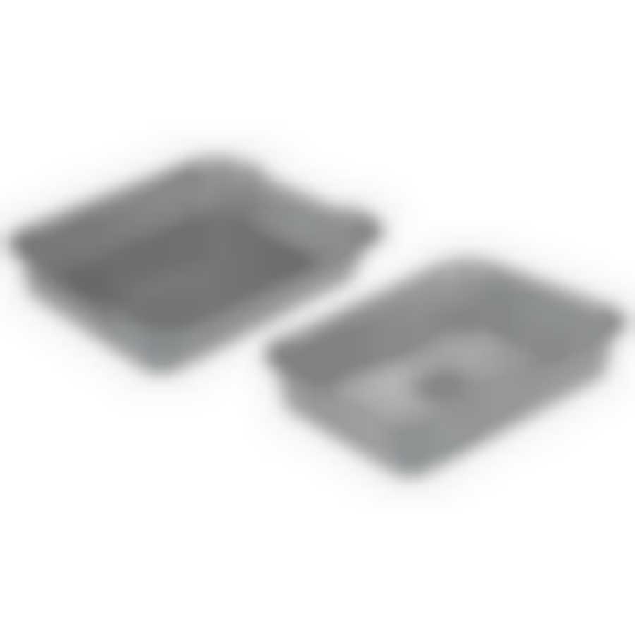 Лоток с сеткой 36*26*6,5 см., серебро (перламутровый)