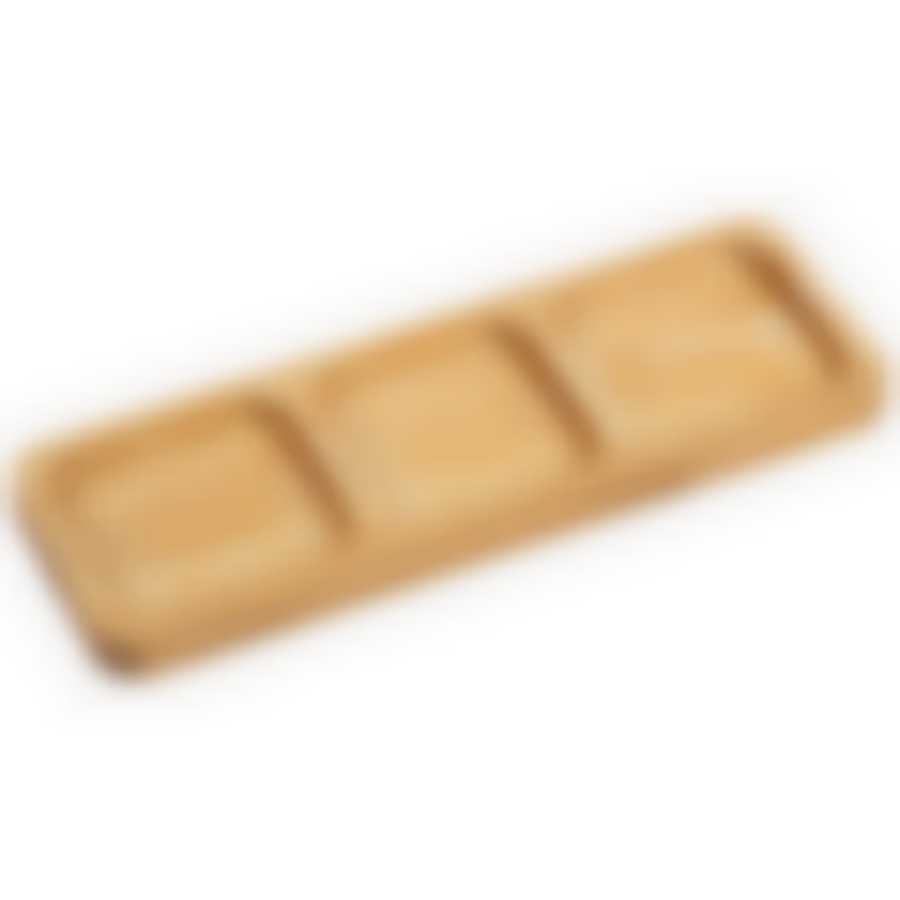 Менажница трехсекционая 30*10*1,8 см (берёза)