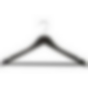 Вешалка пластиковая c выемками с покрытием soft-touch, цвет черный