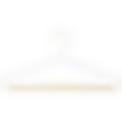 Вешалка металлическая с деревянной перекладиной "Винтаж", цвет белый