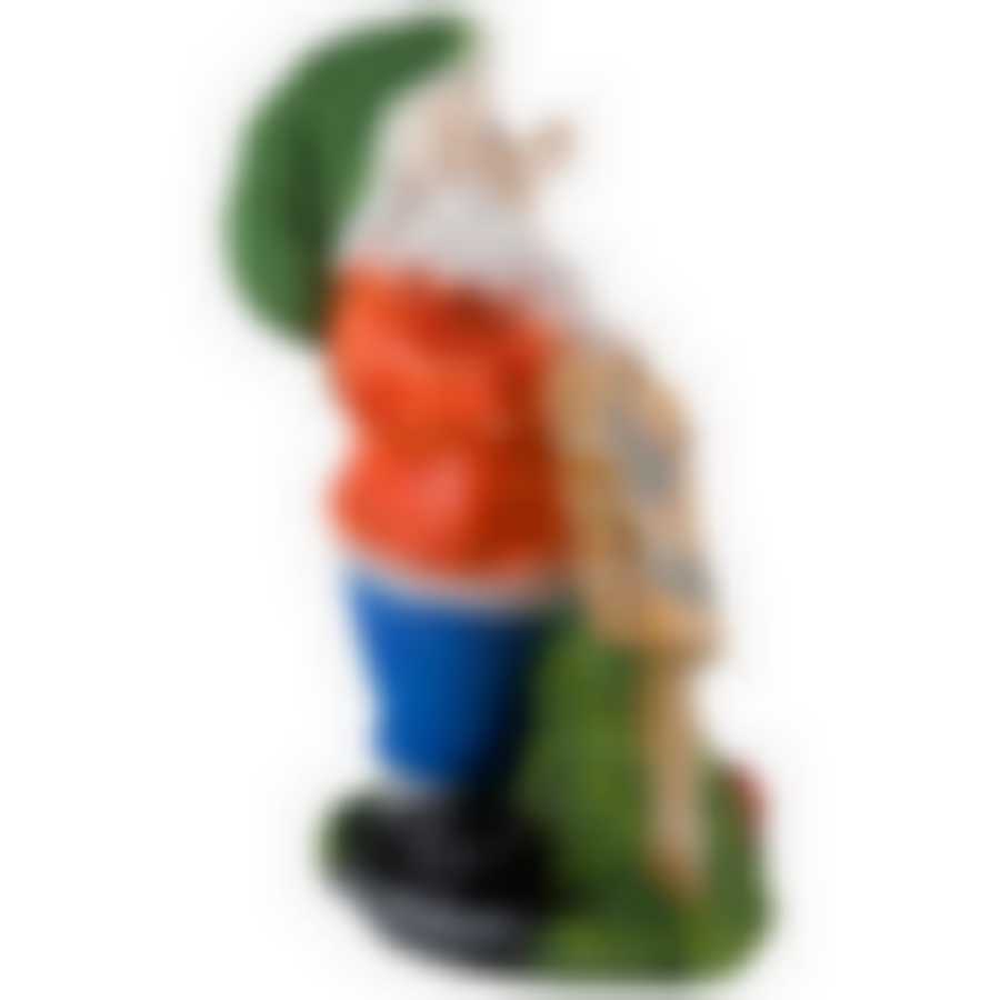 Фигурка садовая "Гном с табличкой" H-52см