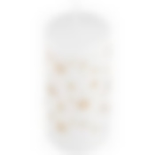 Свеча Deco Christmas 56х120 Снежинки (золото на белом)