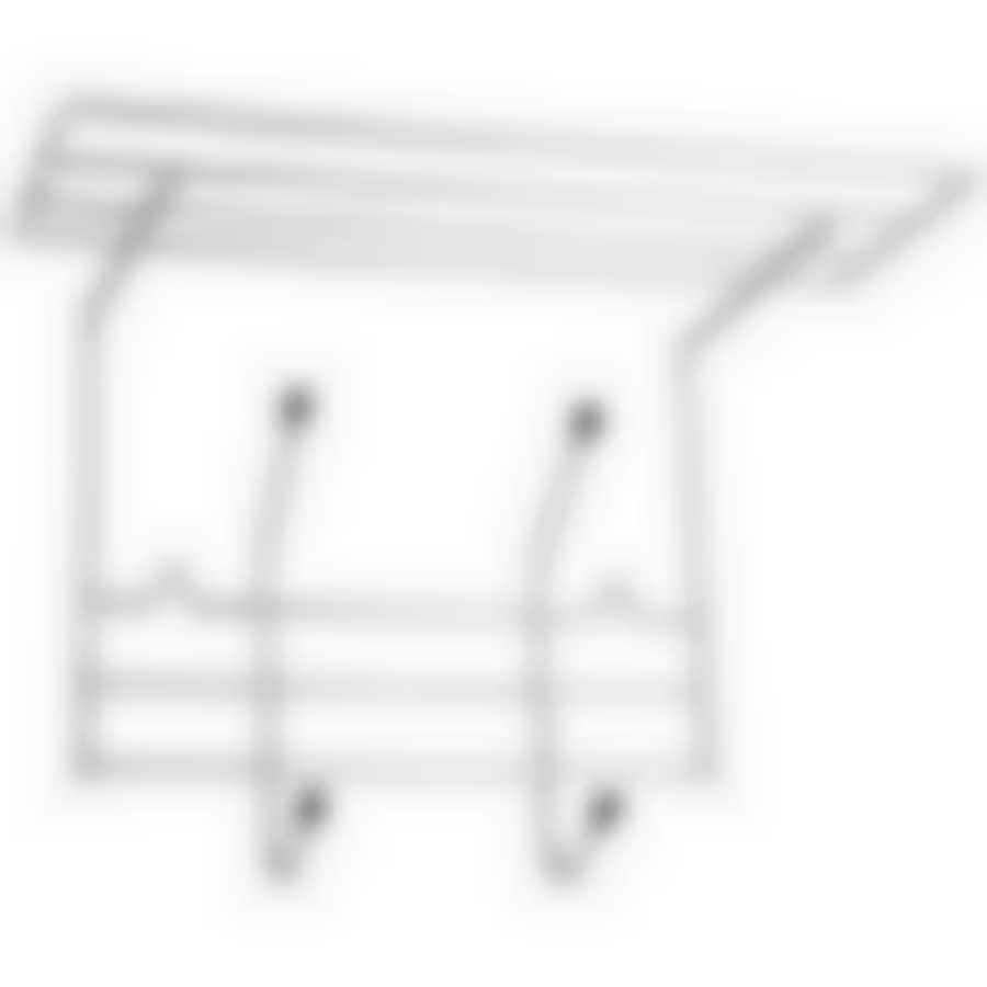 Вешалка настенная Mensola 2 крючка с полкой хром