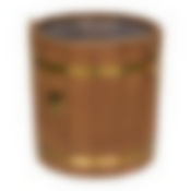 Ведро 13 л. (термо) с латунным обручем, пластиковой вставкой, липа