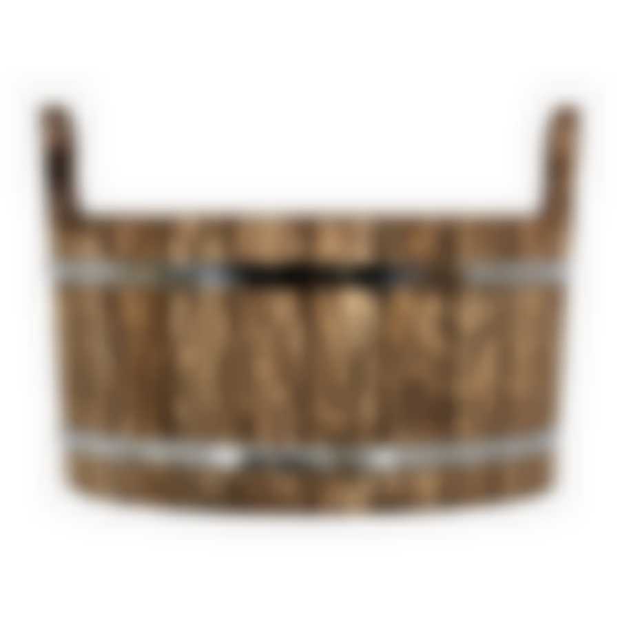 Ушат "шайка", 10 л, с пластиковой вставкой, искусственно состаренный, липа