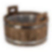 Ушат "шайка", 15 л, с пластиковой вставкой, искусственно состаренный, липа