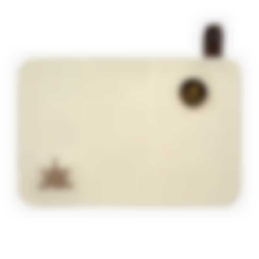 Коврик белый с вышитым логотипом