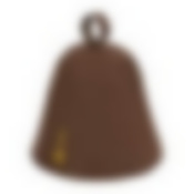 Шапка бесшовная коричневая с вышивкой Банные Штучки