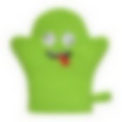 Мочалка варежка для нежной и чувствительной кожи "Монстрик", 19х18 см, soft