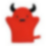 Мочалка варежка для нежной и чувствительной кожи "Чертенок", 19х18 см, soft