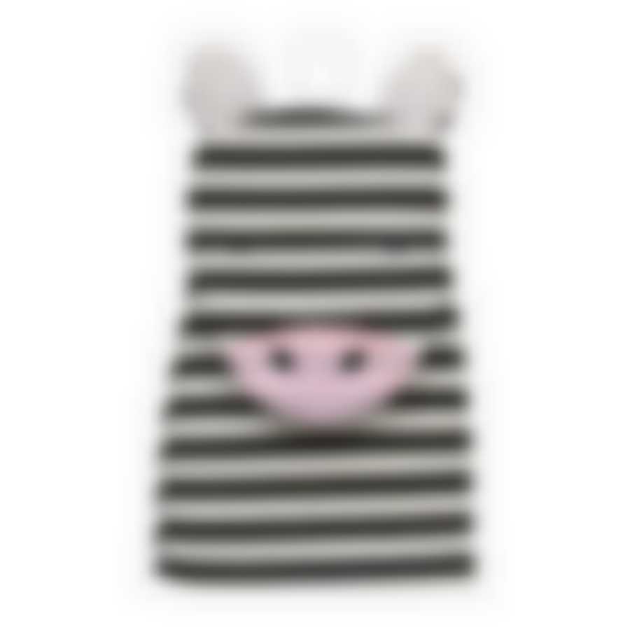 Мочалка варежка для нежной и чувствительной кожи "Зебра", 23х13 см, soft