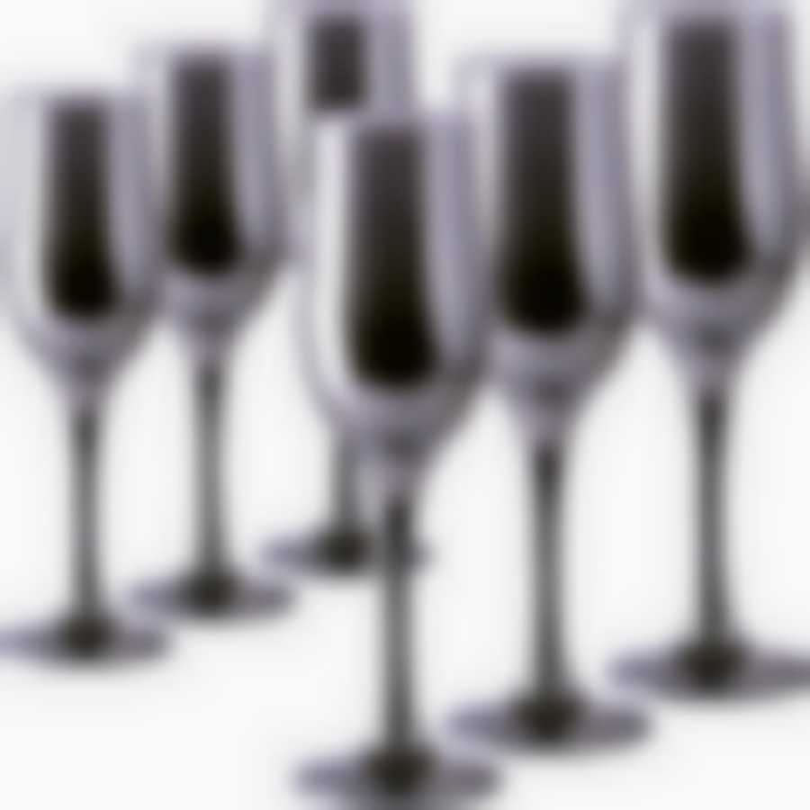 Набор 6-ти бокалов д/шампанского Сияющий графит 200 мл