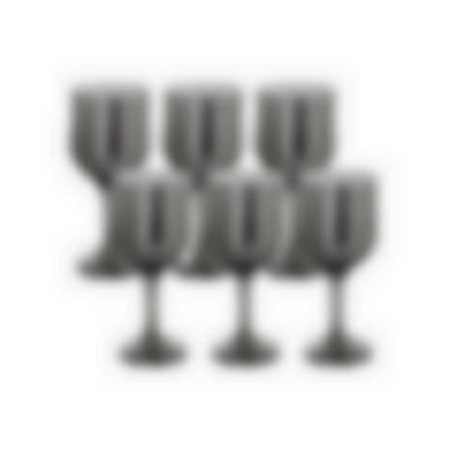 Набор 6 бокалов д/вина Сияющий графит 240 мл