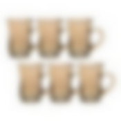 Набор 6 стаканов д/чая с руч 140 мл Золотистый мёд