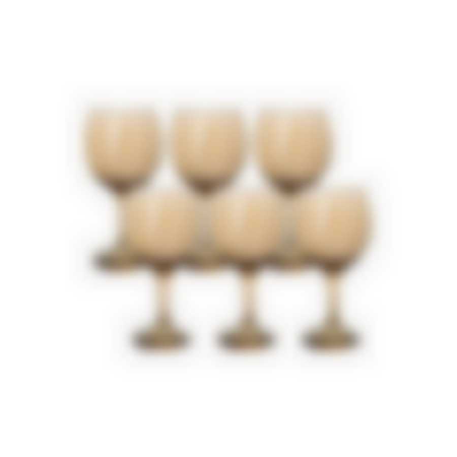 Набор 6-ти бокалов д/вина Золотистый мёд 260 мл