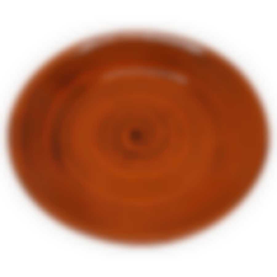 Блюдце 15,5 см., большое, оранж.полоска