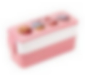 Контейнер для обеда (0,5+0,5л)  капкейки (цвет в ассортименте)