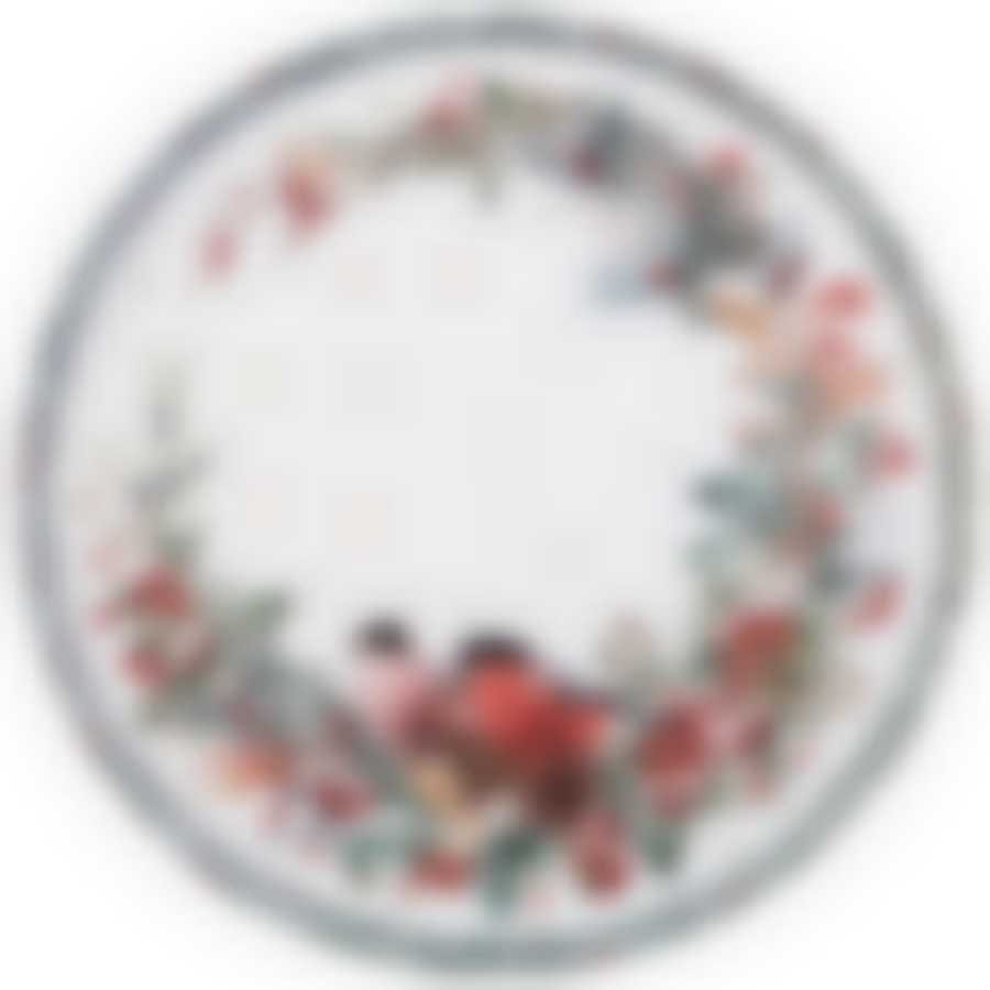 Поднос сервировочный agness коллекция Снегири 33*2,1 см