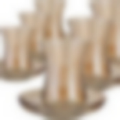 Набор 6 стакан/блюдца 120 мл Золотистый мёд стекло