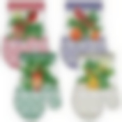 Прихватка-рукавица "Новогодние узоры". Размер 17х27 см. 4 диз.