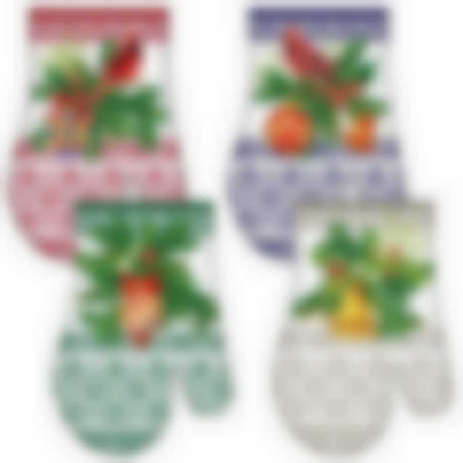 Прихватка-рукавица "Новогодние узоры". Размер 17х27 см. 4 диз.