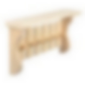 Полка с вешалкой, 6 рожков, 54х31х14 см, липа