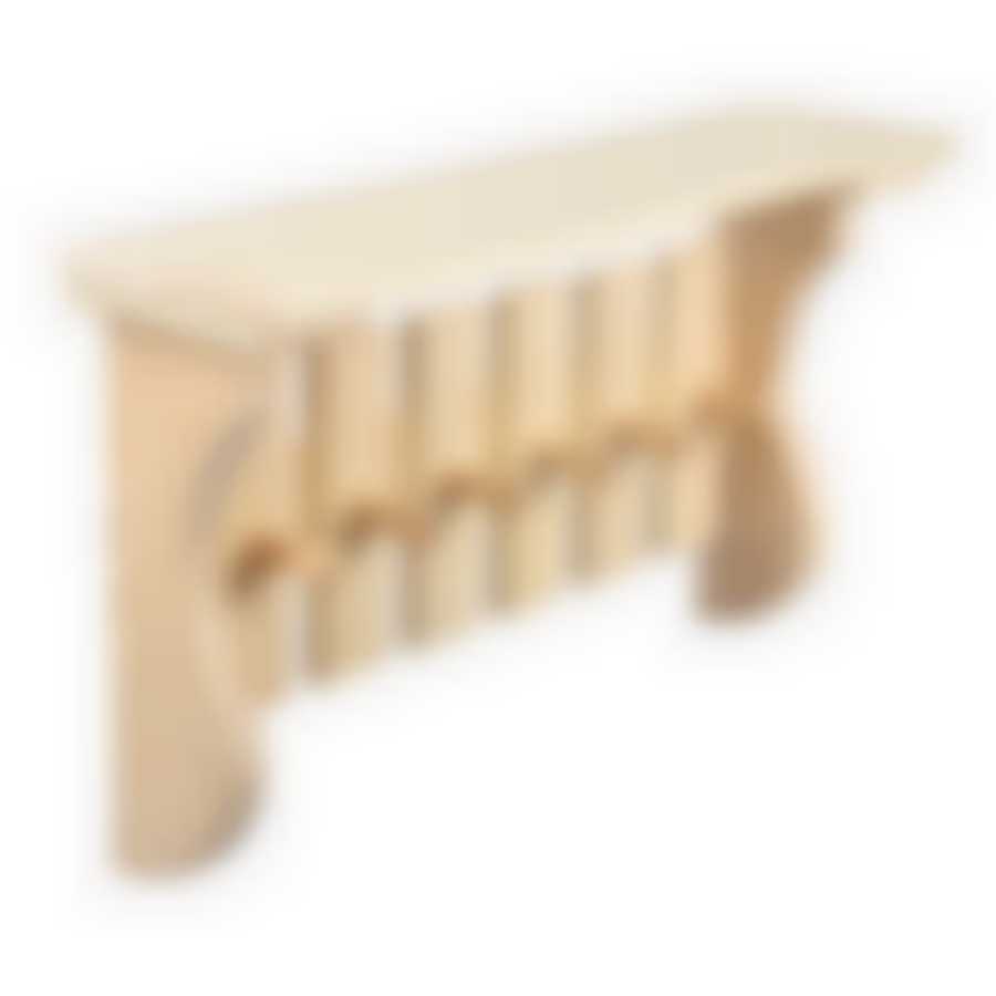 Полка с вешалкой, 6 рожков, 54х31х14 см, липа