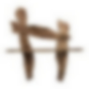 Полка с вешалкой, 2 рожка, состаренная, 15х58х59 см, липа