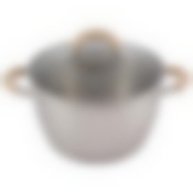 Кастрюля Fortuna, объем 3,3 л, из нерж стали с крышкой, матовый корпус, ручки с силиконом