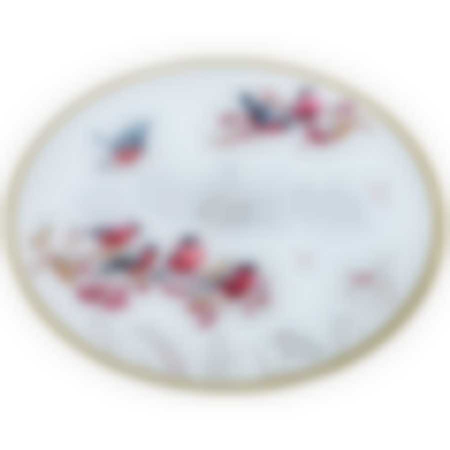 Тортовница вращающаяся Снегири 32*2,5 см