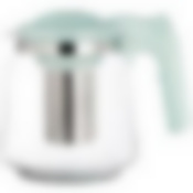 Чайник заварочный, Spoleto, объем 1,5 л, стеклянный, ручка/крышка из полипропилена, голубой