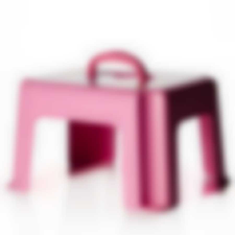 Табурет-подставка детский с ручкой (розовый)