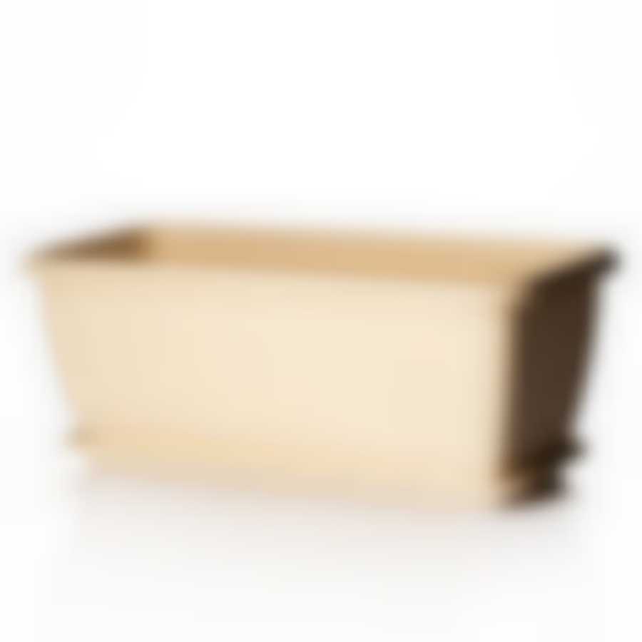 Балконный ящик с поддоном "Алиция", 400 мм (белая глина)