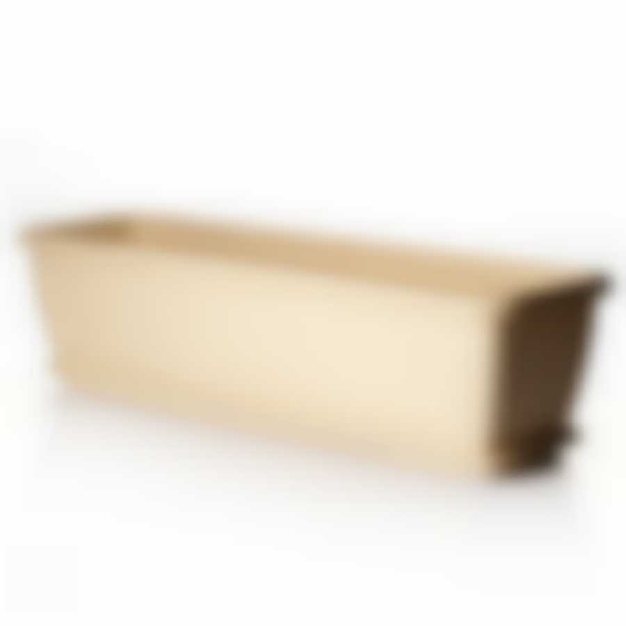 Балконный ящик с поддоном "Алиция", 600 мм ("белая глина")