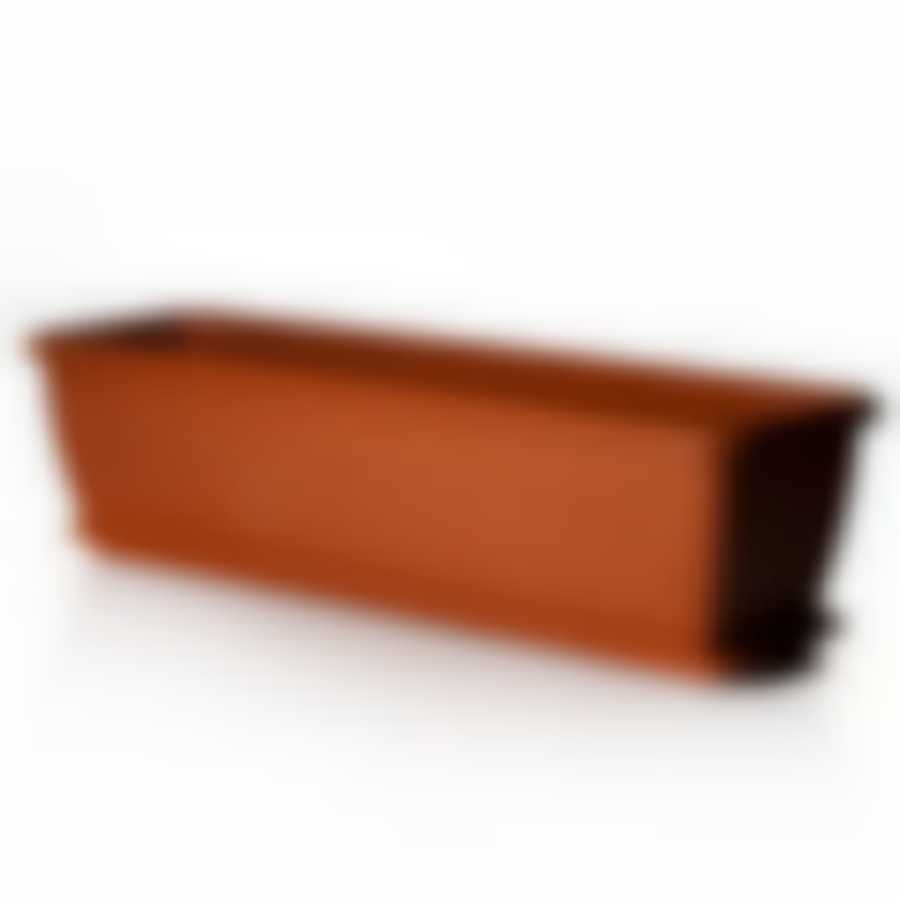 Балконный ящик с поддоном "Алиция", 600 мм (терракотовый)