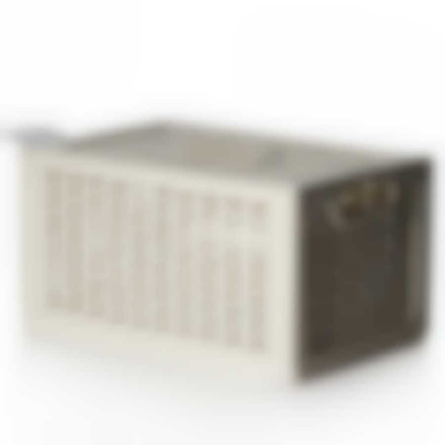 Ящик с крышкой "Ротанг", 280*185*126 мм ("белый ротанг")