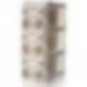 Комод узкий АЛЬТ ДЕКО 3 секции, 262*502*740 мм (прованс)