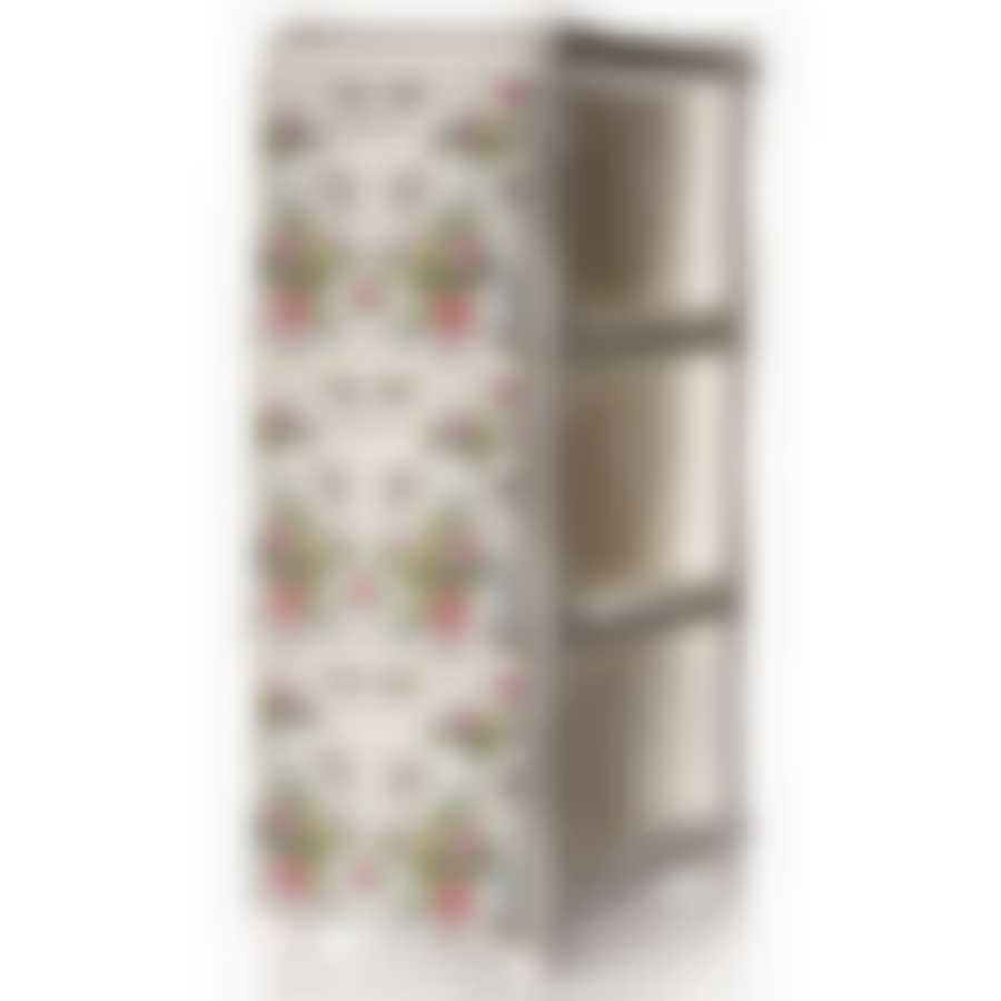 Комод узкий АЛЬТ ДЕКО 3 секции, 262*502*740 мм (прованс)