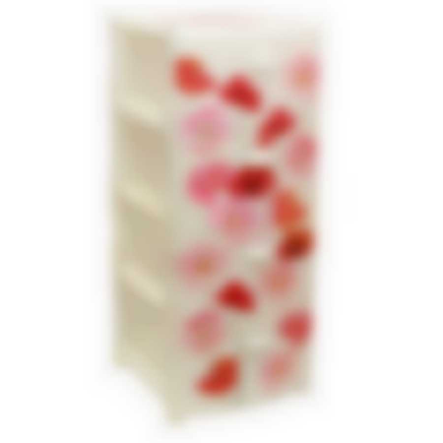 Комод АЛЬТ ДЕКО 4 секции, 505*405*960 мм (маки)