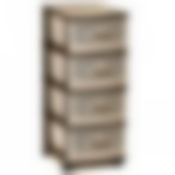 Комод "РИО", 4 секции, 480*375*920 мм (бежевый мрамор с коричневым)