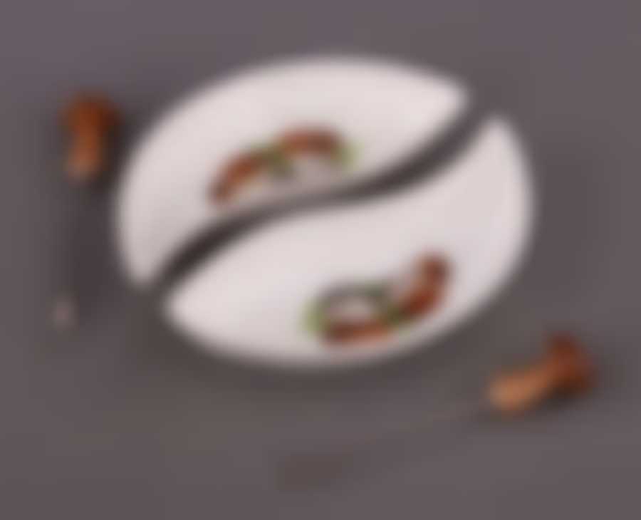 Блюдо с вилочкой для оливок и солений Villa Bianca, 4 предмета