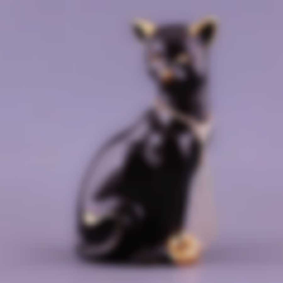Фигурка "КОШКА ЧЕРНАЯ С ГАЛСТУКОМ" высота 25,5 см