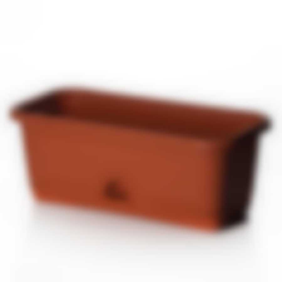 Балконный ящик с поддоном, 400 мм (терракотовый)