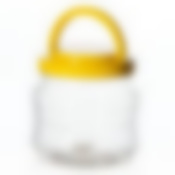 Емкость с ручкой "ПЭТ" 1 л, 130 х 130 х 133 мм, диаметр горловины 105 мм (цвет в ассортименте)