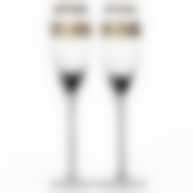 Набор бокалов под шампанское, 2 шт. "ГЛАМУР" черные (в сундуке)