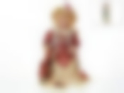 Кукла декоративная, фарфоровая "Людмила" 13*7,5*36,5см (с декоративными стразами и перьями) (подарочная упаковка)