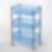 Контейнер 3-х секционный для овощей на колесах (лоток 10 л),440*310*690 мм (цвет в ассортименте)