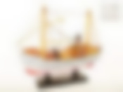 Корабль декоративный "Баркас" h=18см. l=19см. (подарочная упаковка)