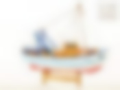 Корабль декоративный "Рыболовное судно" h=17см. l=19см. (подарочная упаковка)